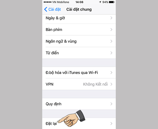 Đặt lại