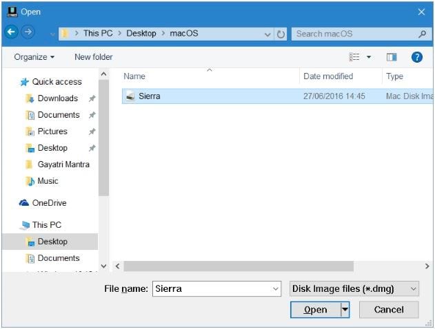 tao usb cai macos tren windows 10 13